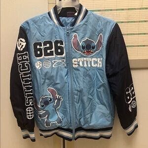Blue Stitch Bomber Jacket